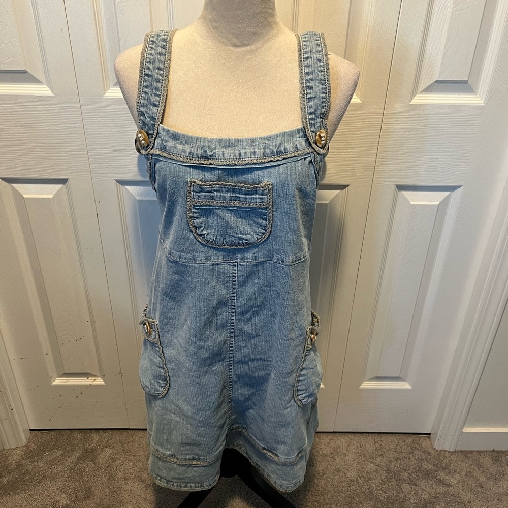 Jolt size 9 Light Blue Denim Overall Dress